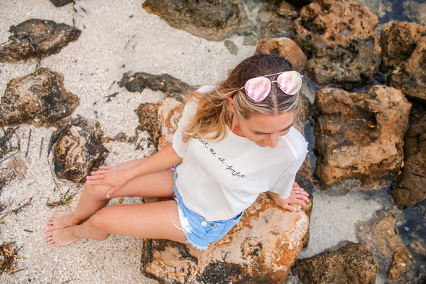 Meet Me At Sunset - Cropped Boxy Tee - Oyster