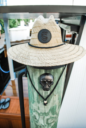 Dockmaster Straw Hat - Leather Patch