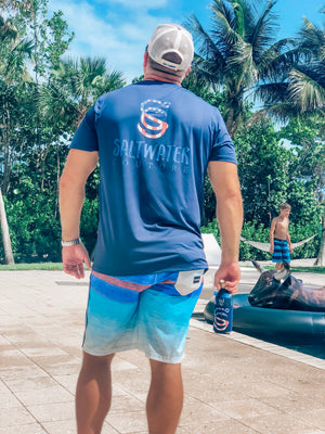 Freedom Logo - Men's Short Sleeve Performance - Navy