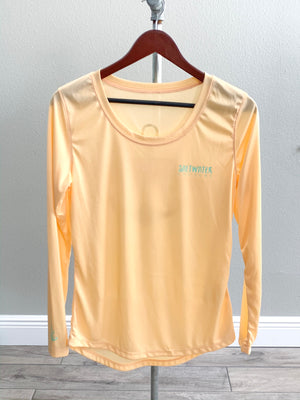 Floral Logo - Scoop Neck Performance - Peach -